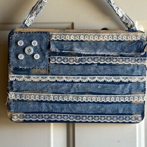 Handcrafted Blue and White Decorative Wall Hanging